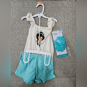 Disney Princess Jasmine Outfit with Turquoise Shorts NWT